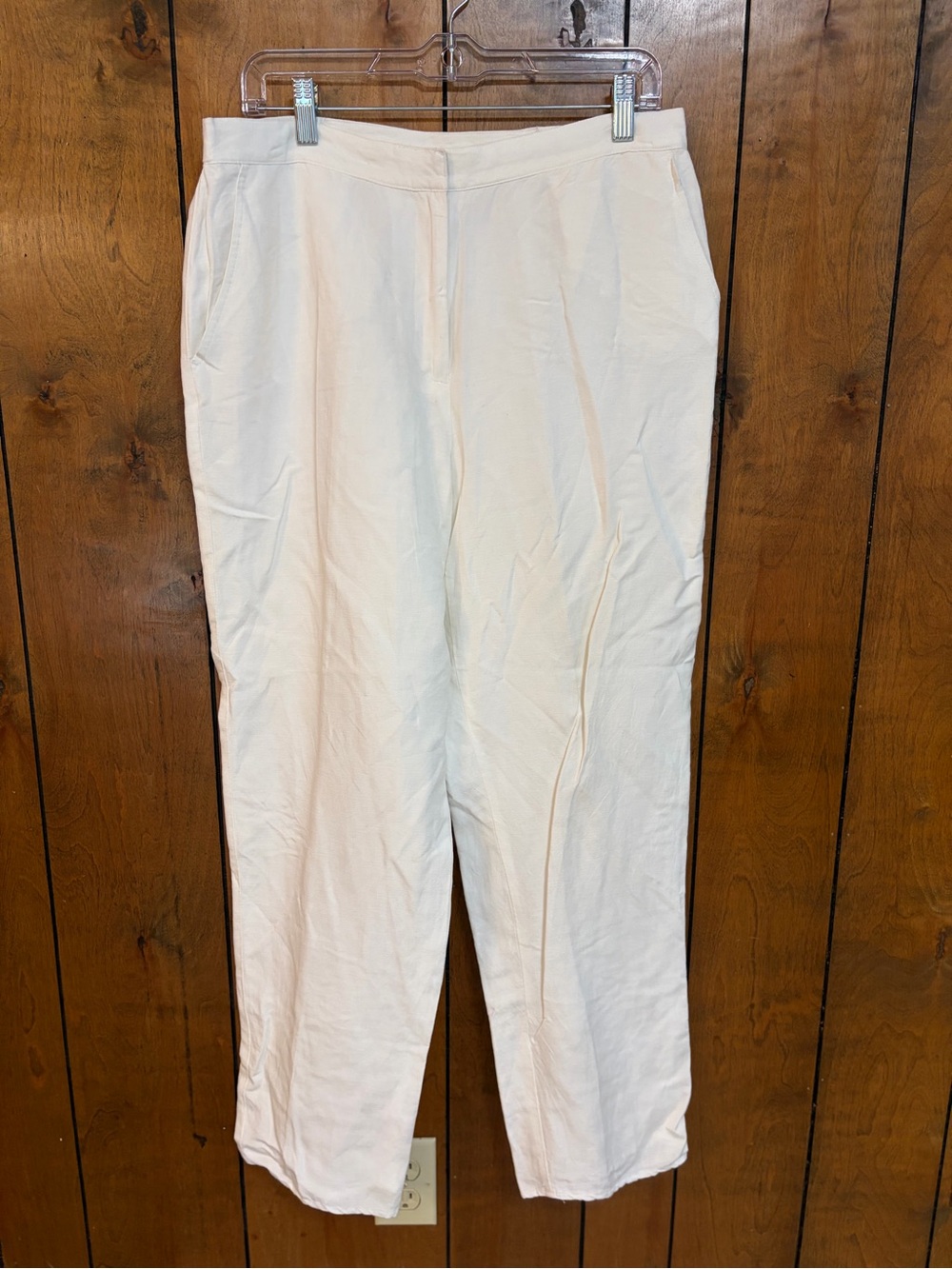 Ruby Rd. Cream Straight-Leg Pull-On Pants